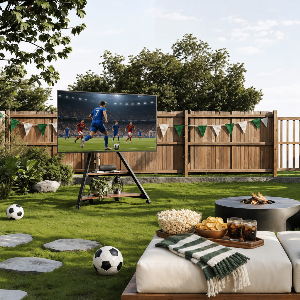 Outdoor TV Ständer für Terrasse und Garten: Vom Morgenkaffee bis zum Open-Air-Kino