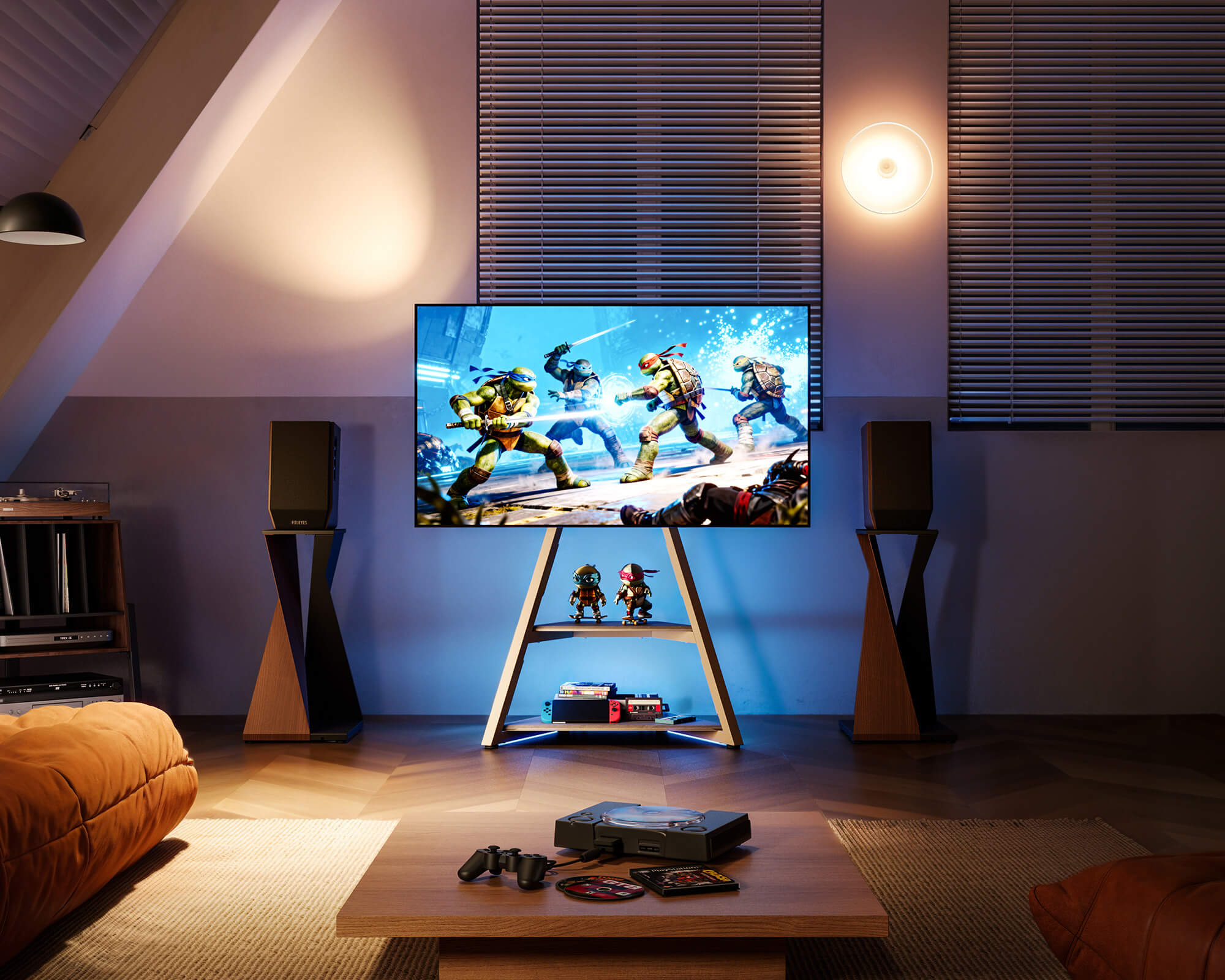 Eiffel TV Stand with Ambient Lighting
