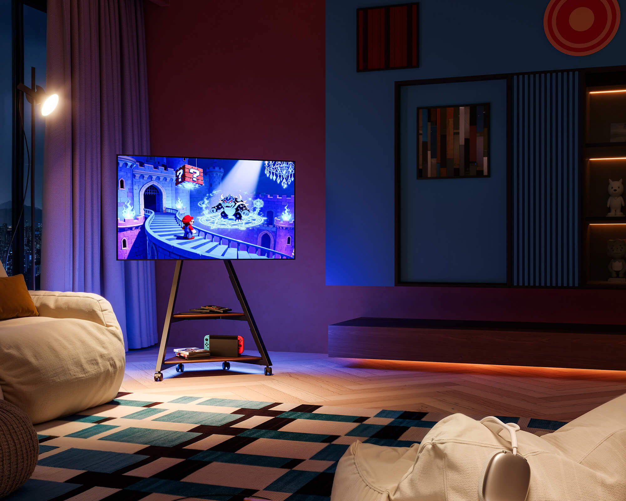 Eiffel TV Stand with Ambient Lighting