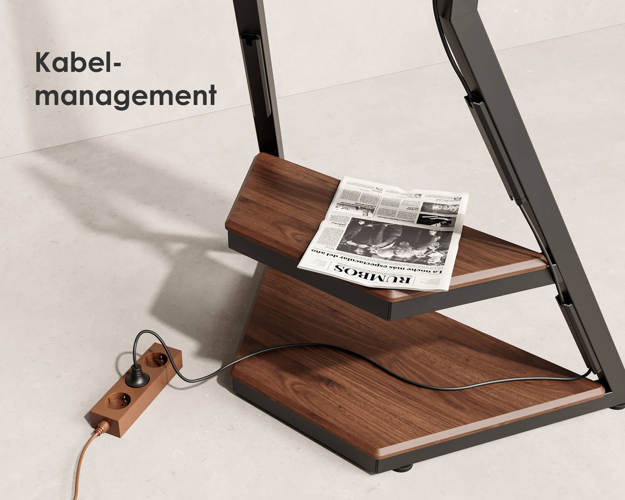 Eiffel FT65 Floor TV Stand with Wheels