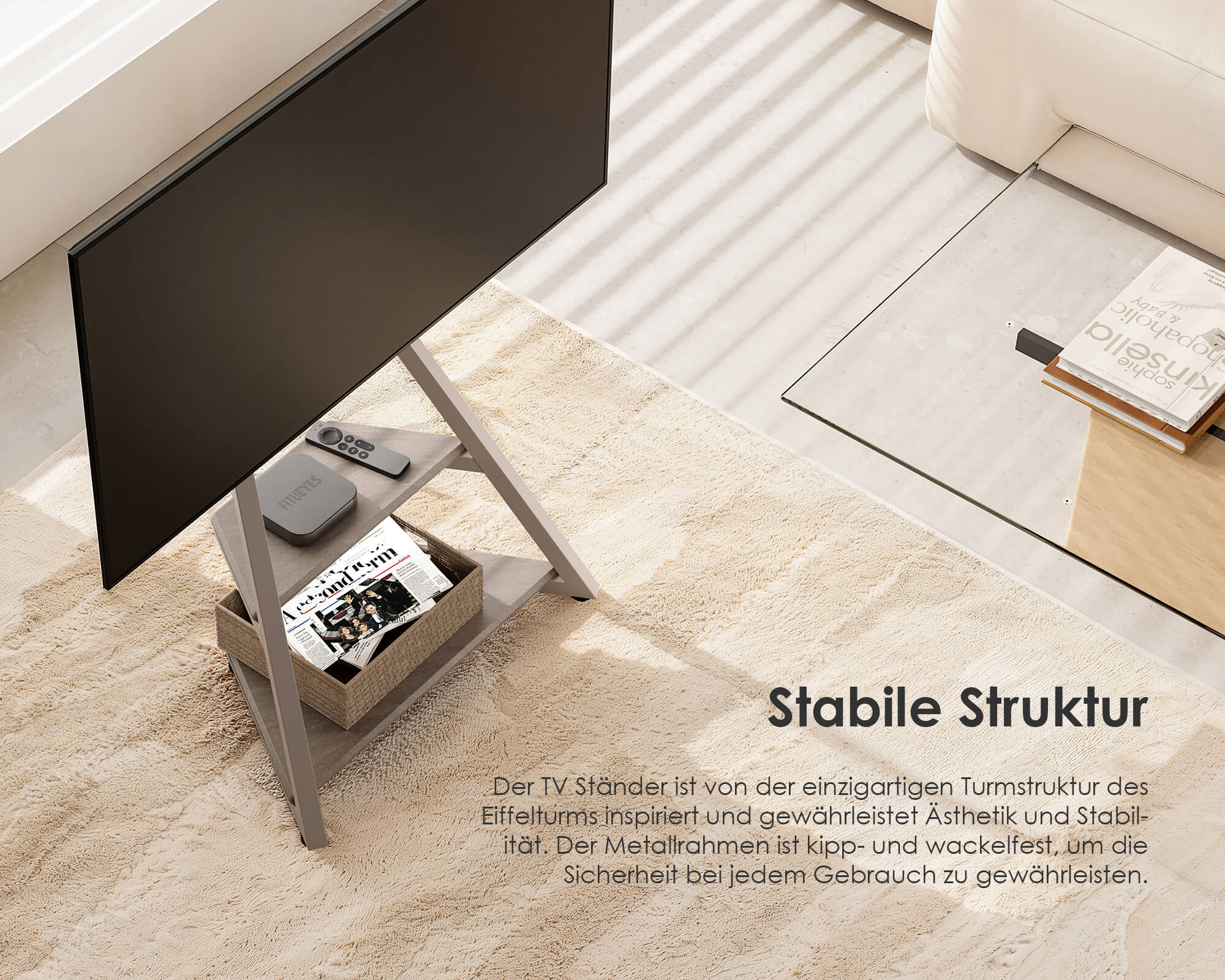 Eiffel TV Stand with Ambient Lighting