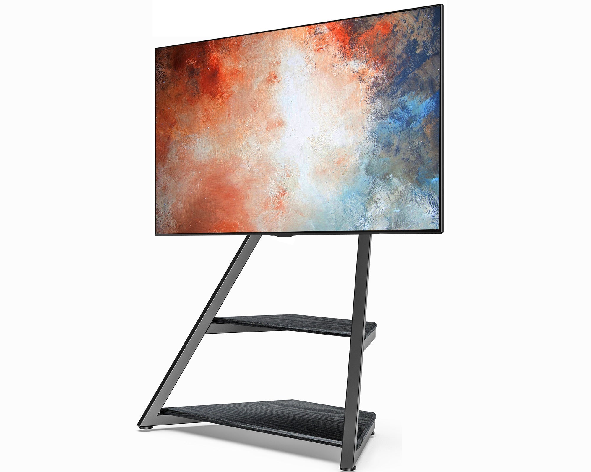 eiffel ft75 noir Support TV à Roulettes