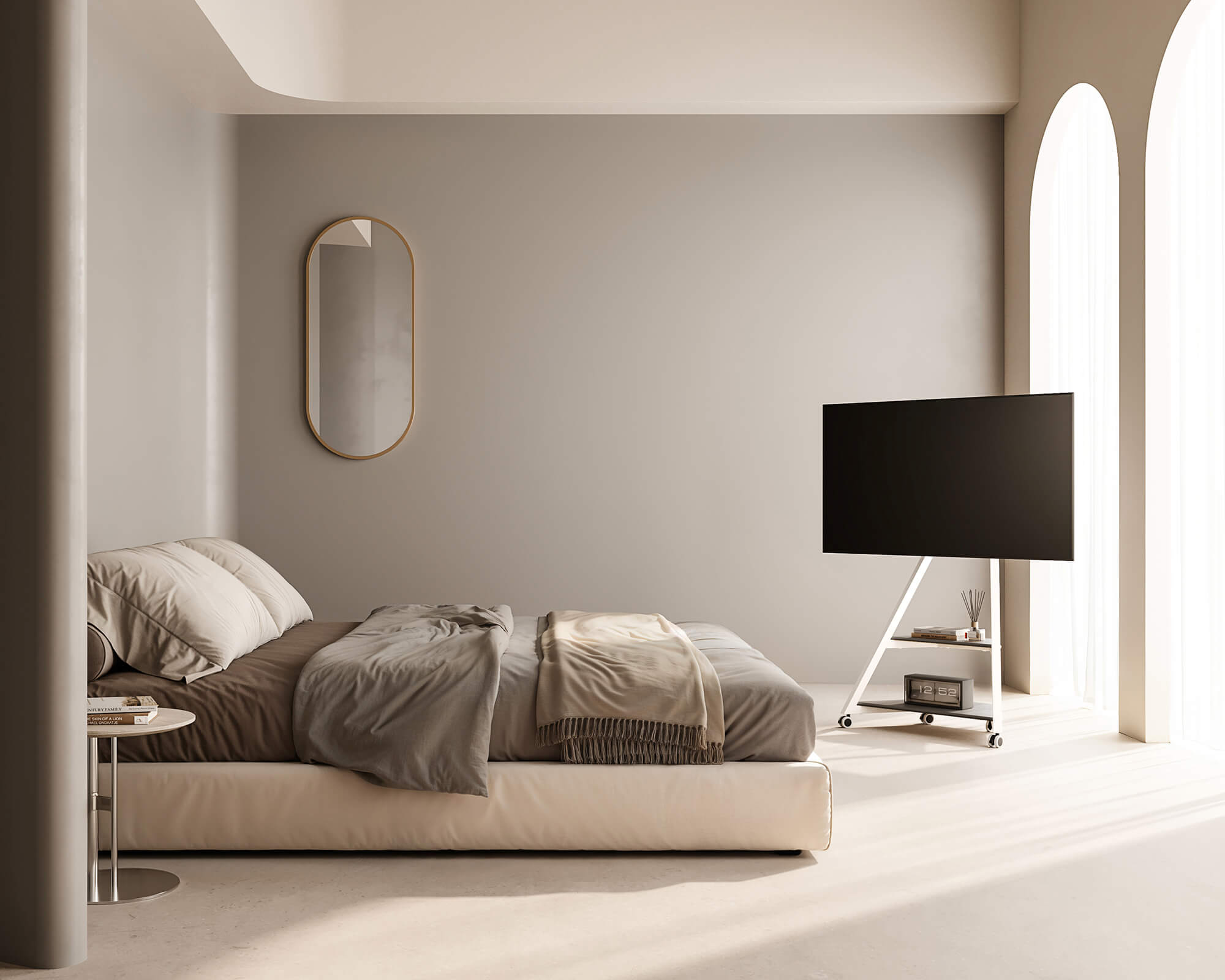 Eiffel FT65 Floor TV Stand with Wheels