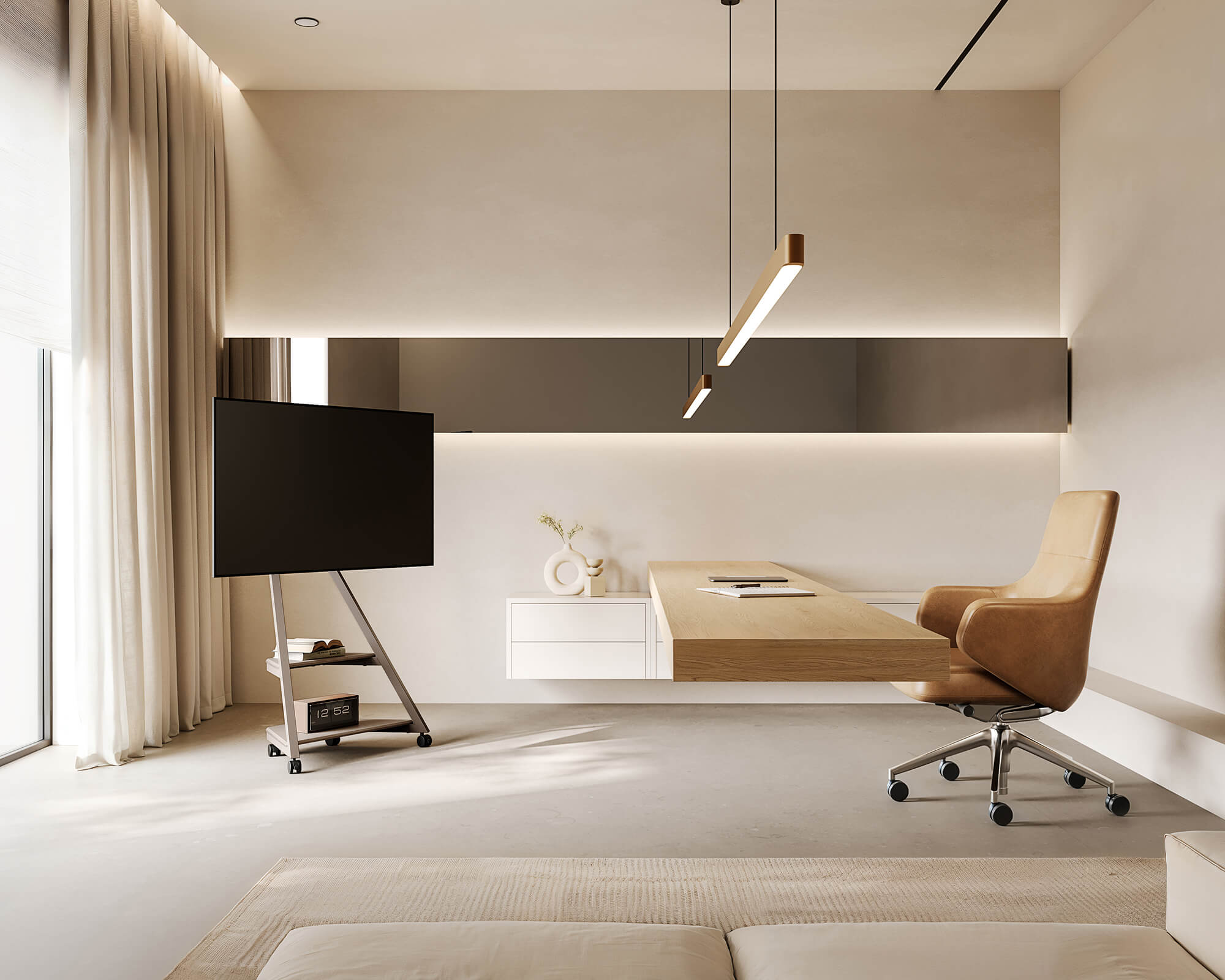 Eiffel FT65 Floor TV Stand with Wheels