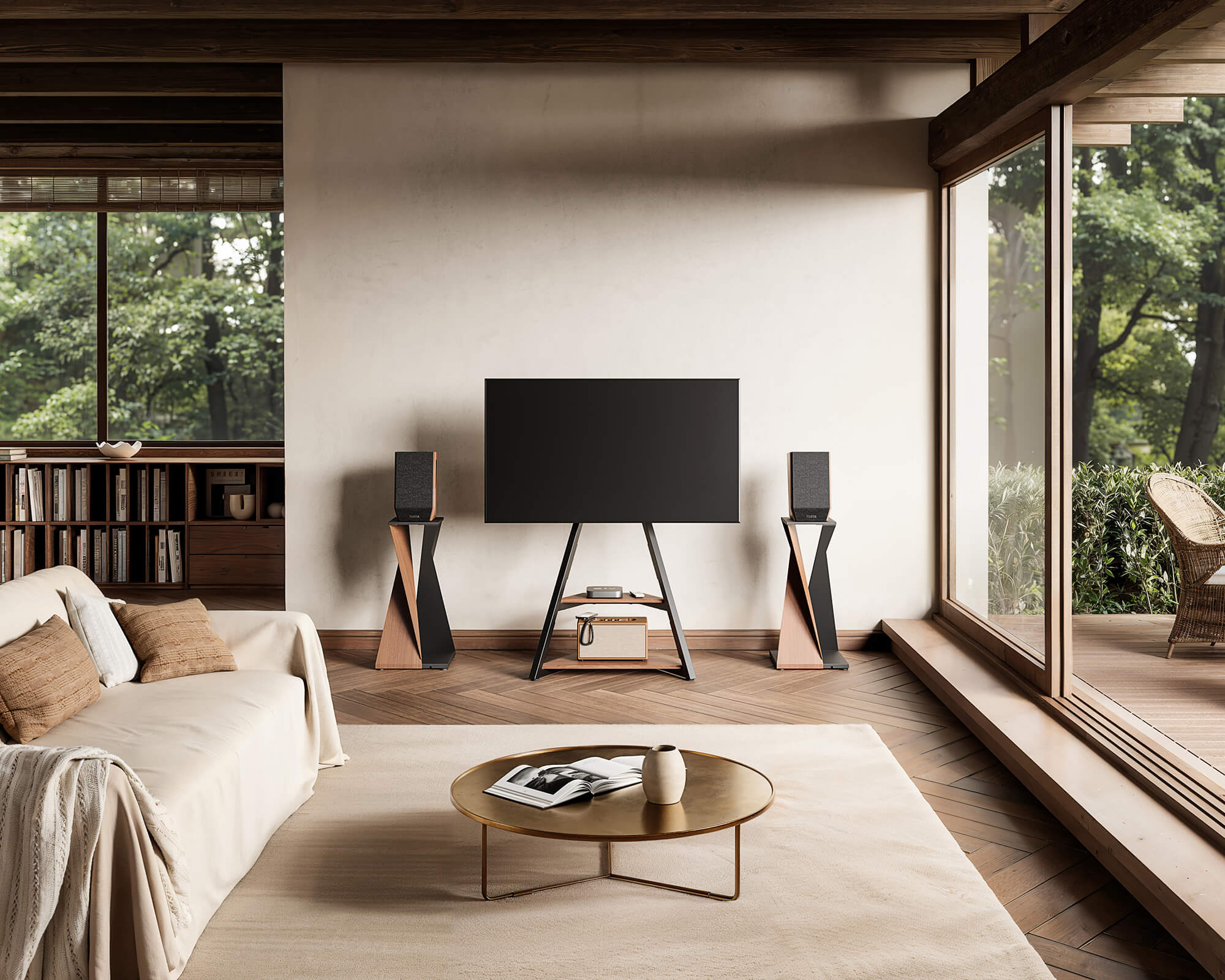 Eiffel FT65 Floor TV Stand with Wheels