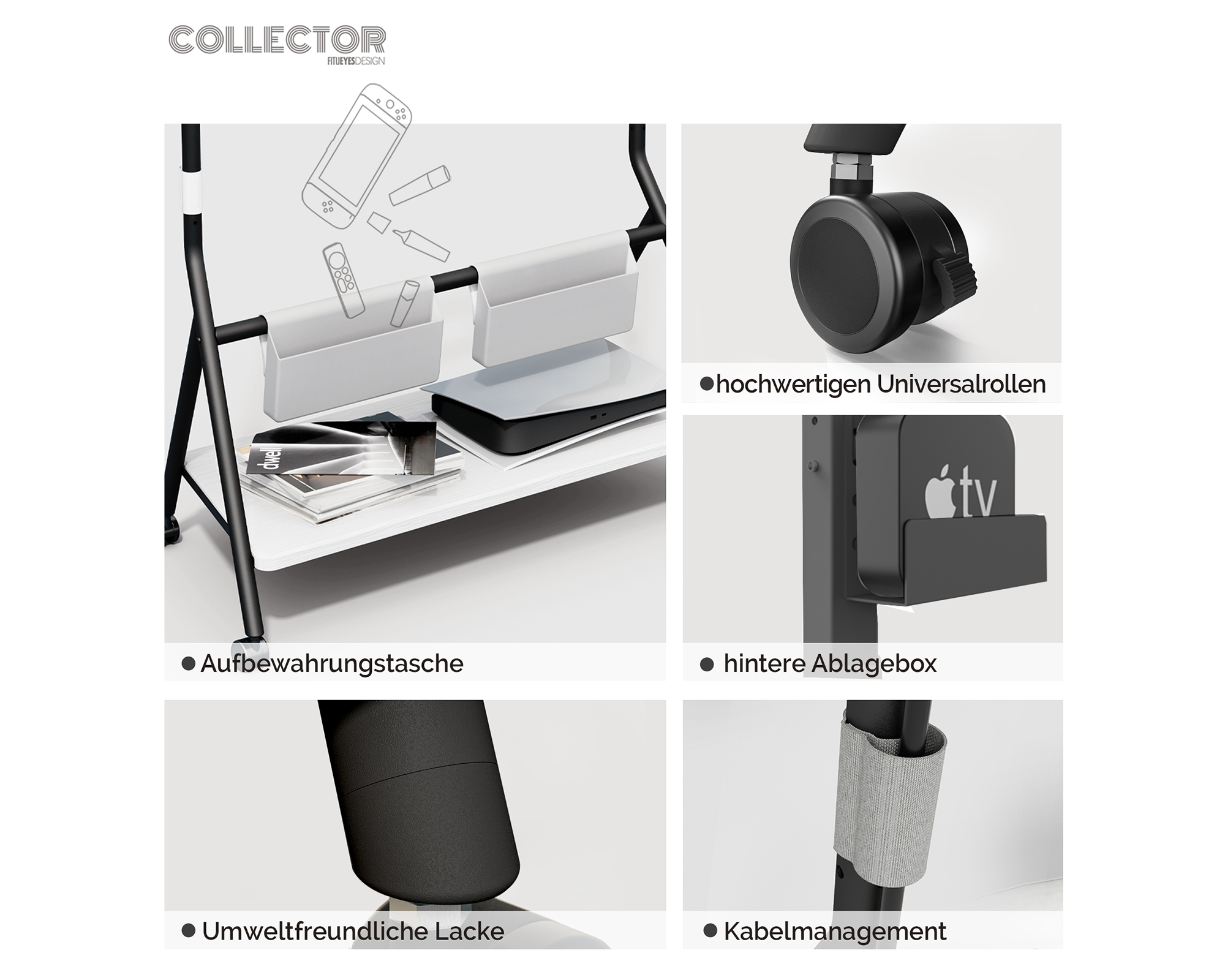 Collector TC88 Soporte para TV con Ruedas