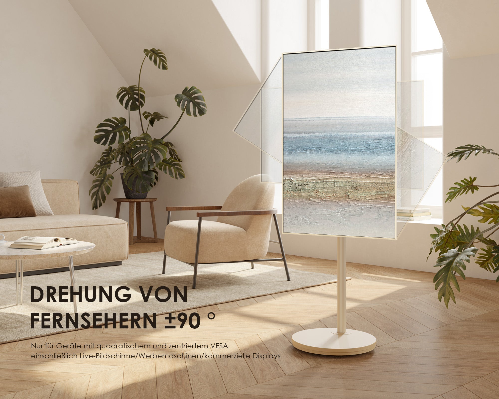 Master V2 PRO FT48 TV-Ständer mit Rollen