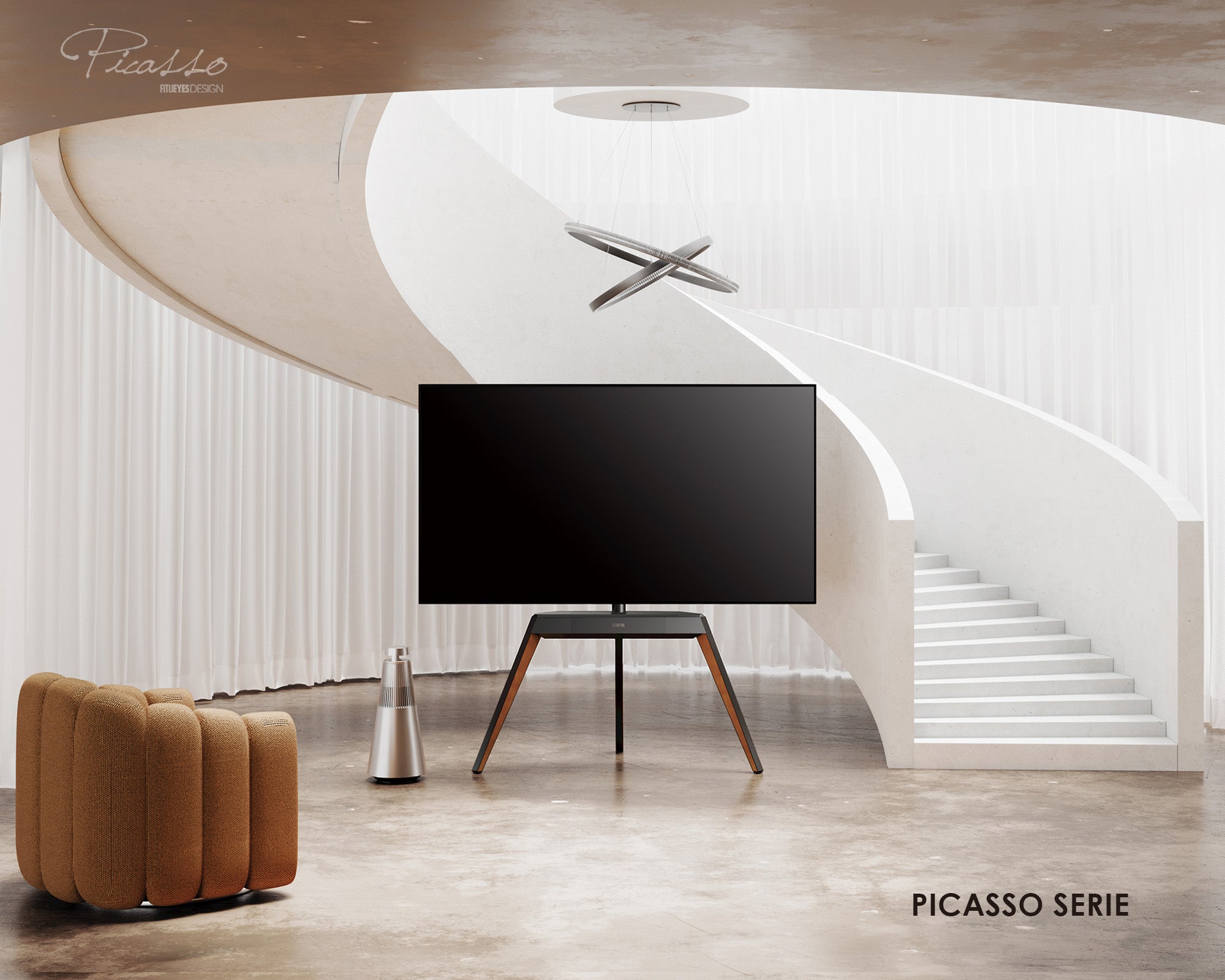 Fernsehständer für 55-78 Zoll Fernseher im modernen Wohnzimmer