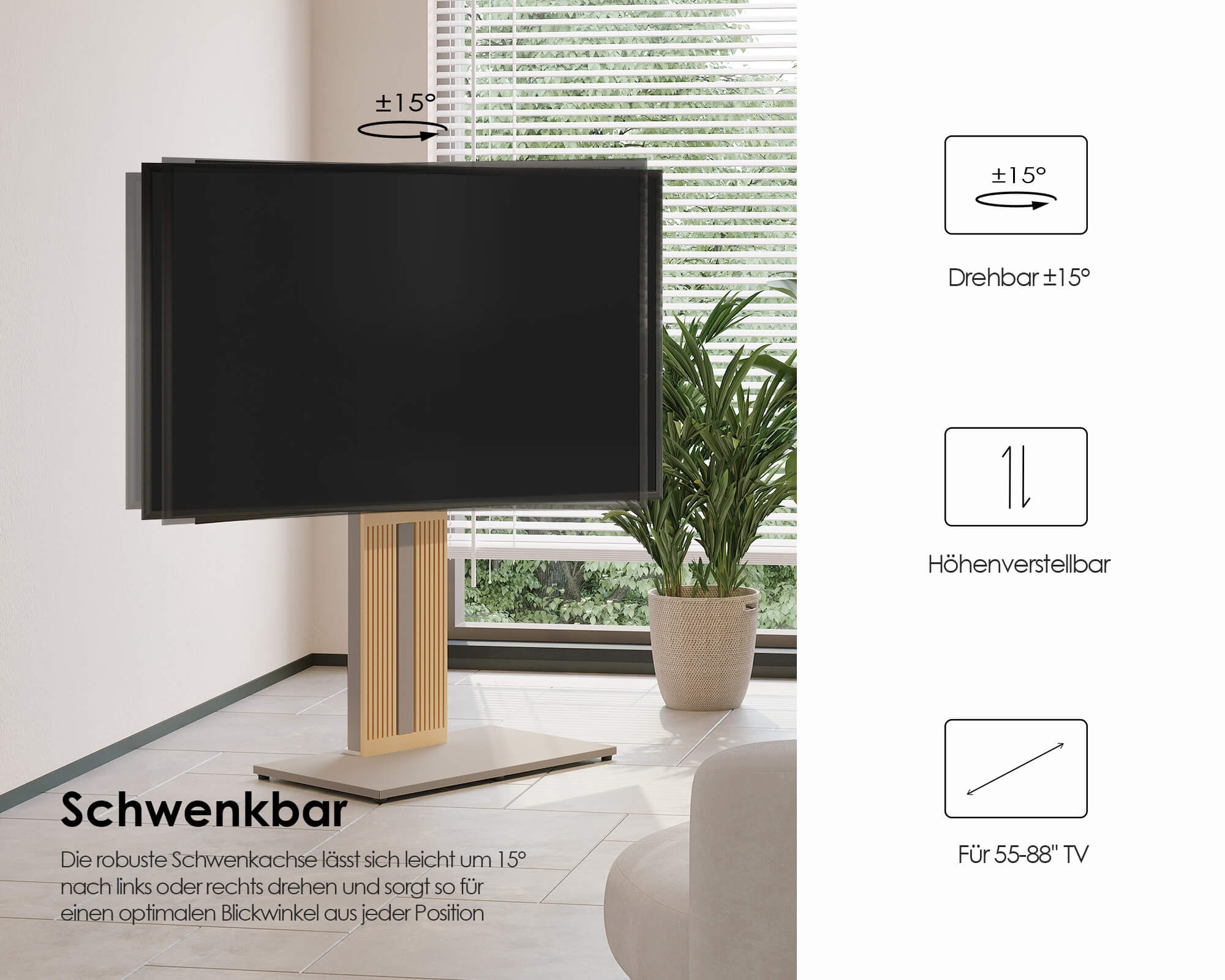 Zen FT88 Support TV Sur Pied