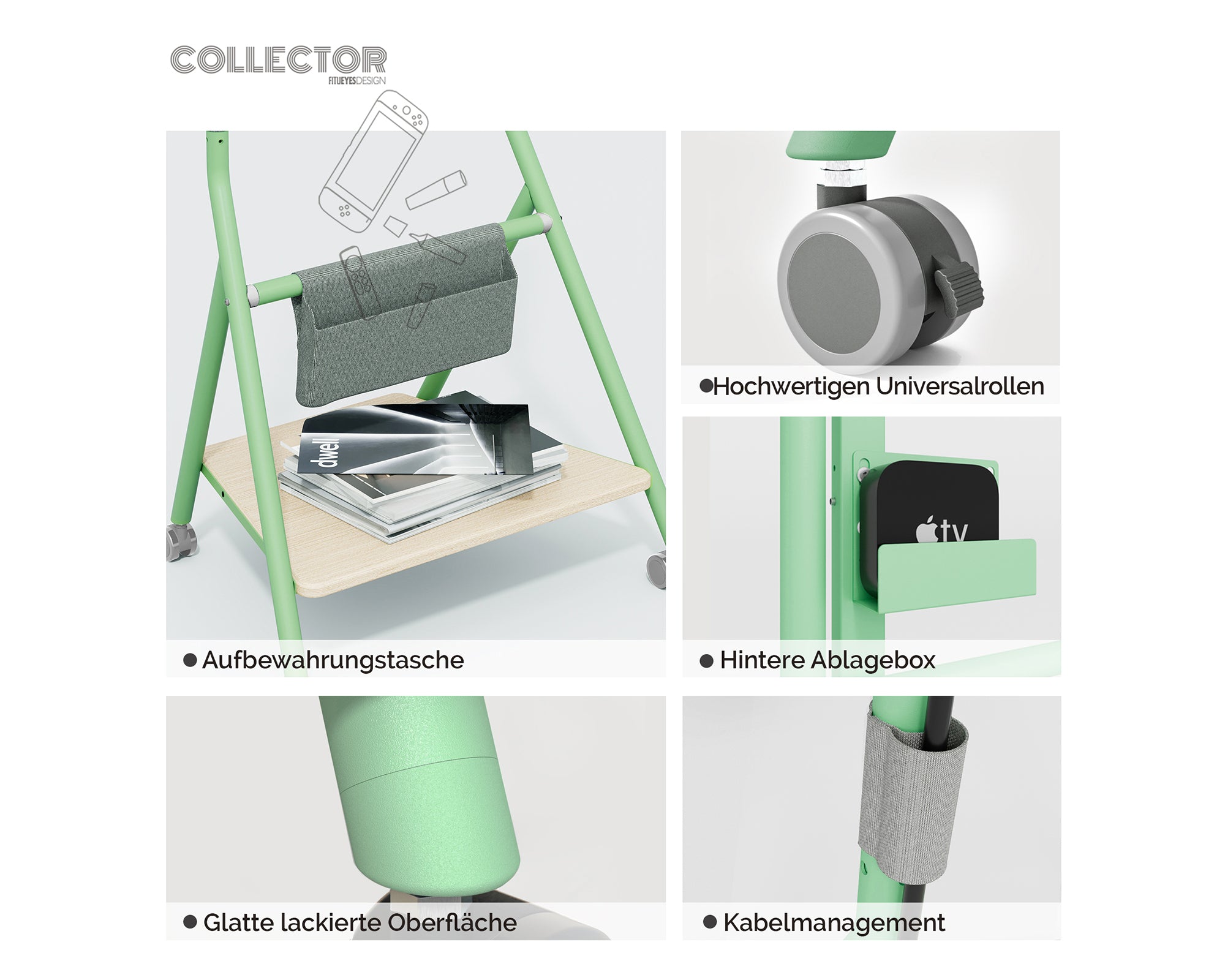 Collector TC65 TV-standaard met wielen