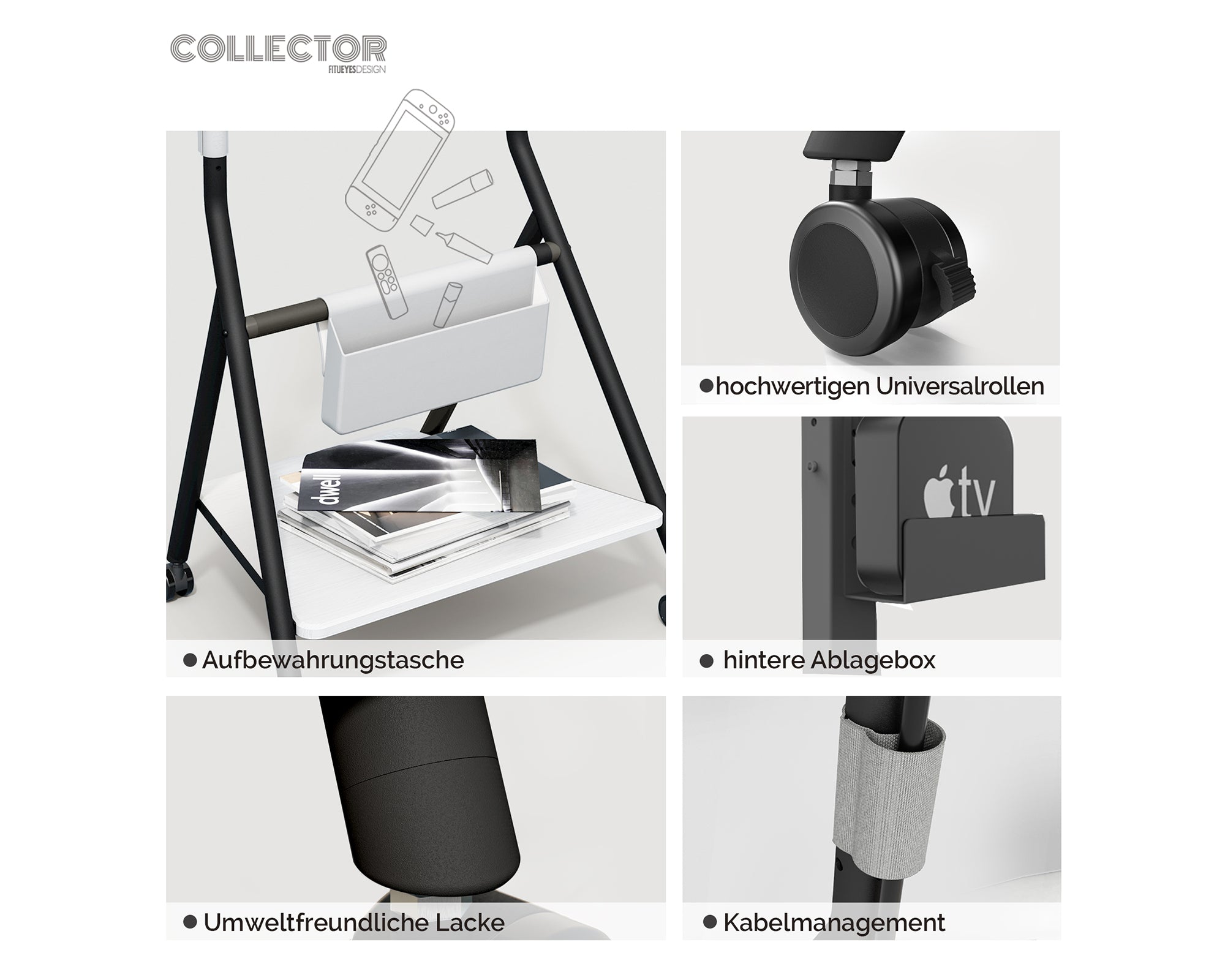 Collector TC65 TV-standaard met wielen