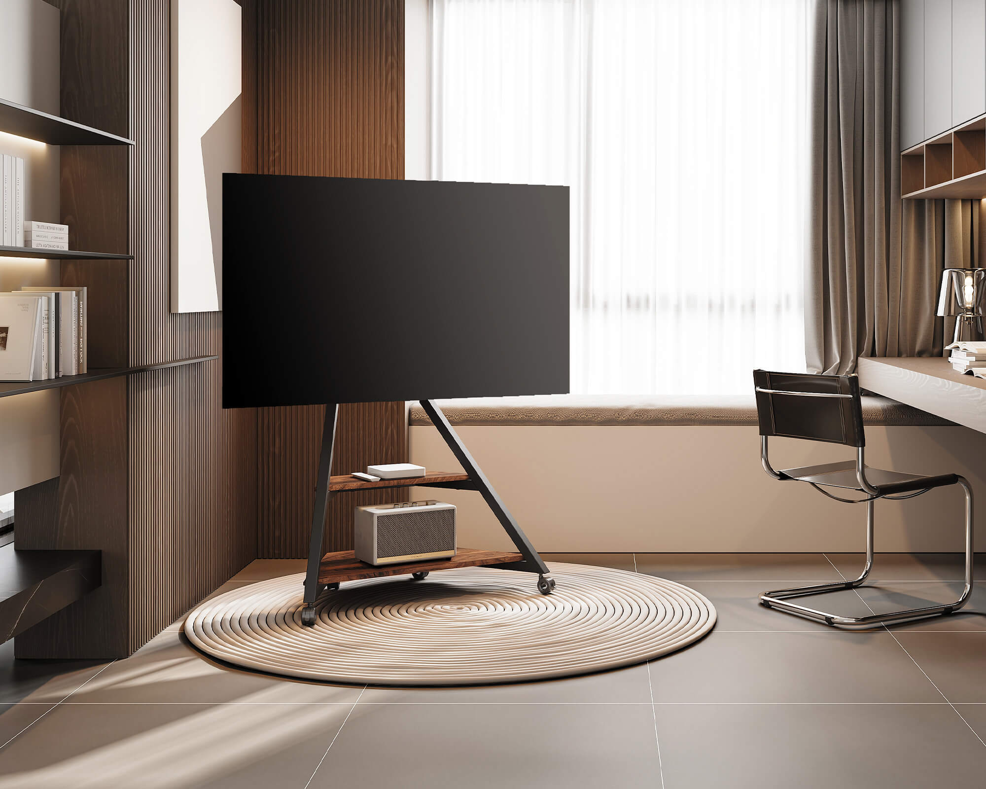 Eiffel V2 FT88 Supporto tv da terra con ruote