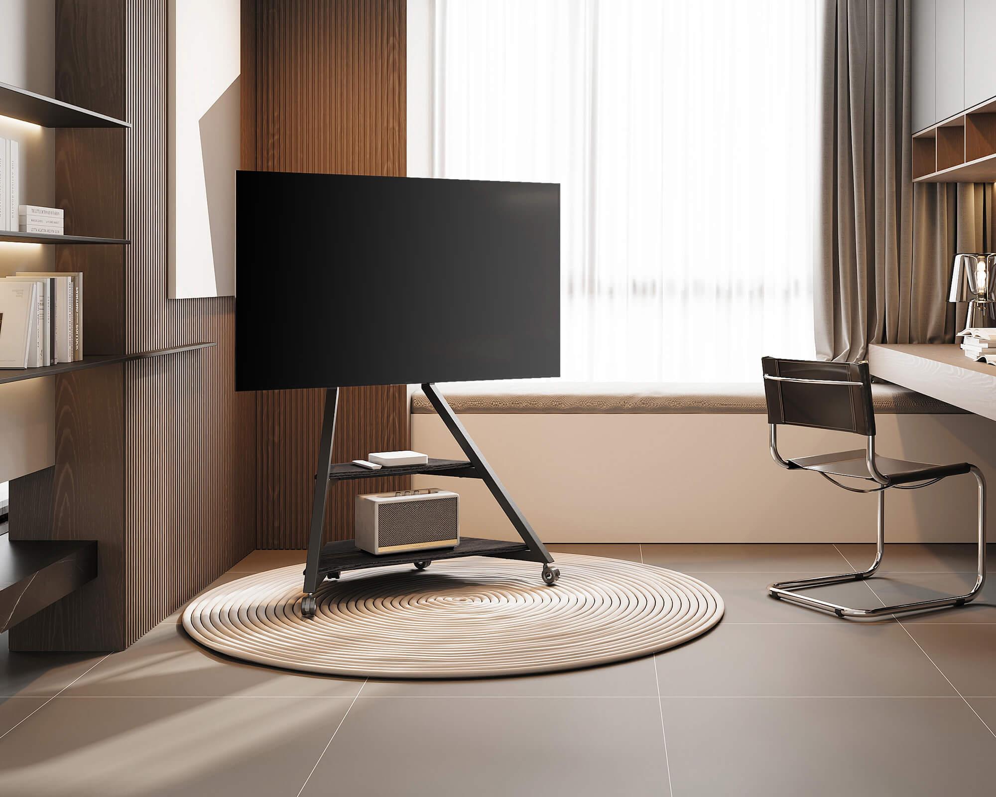 Eiffel V2 FT88 Supporto tv da terra con ruote
