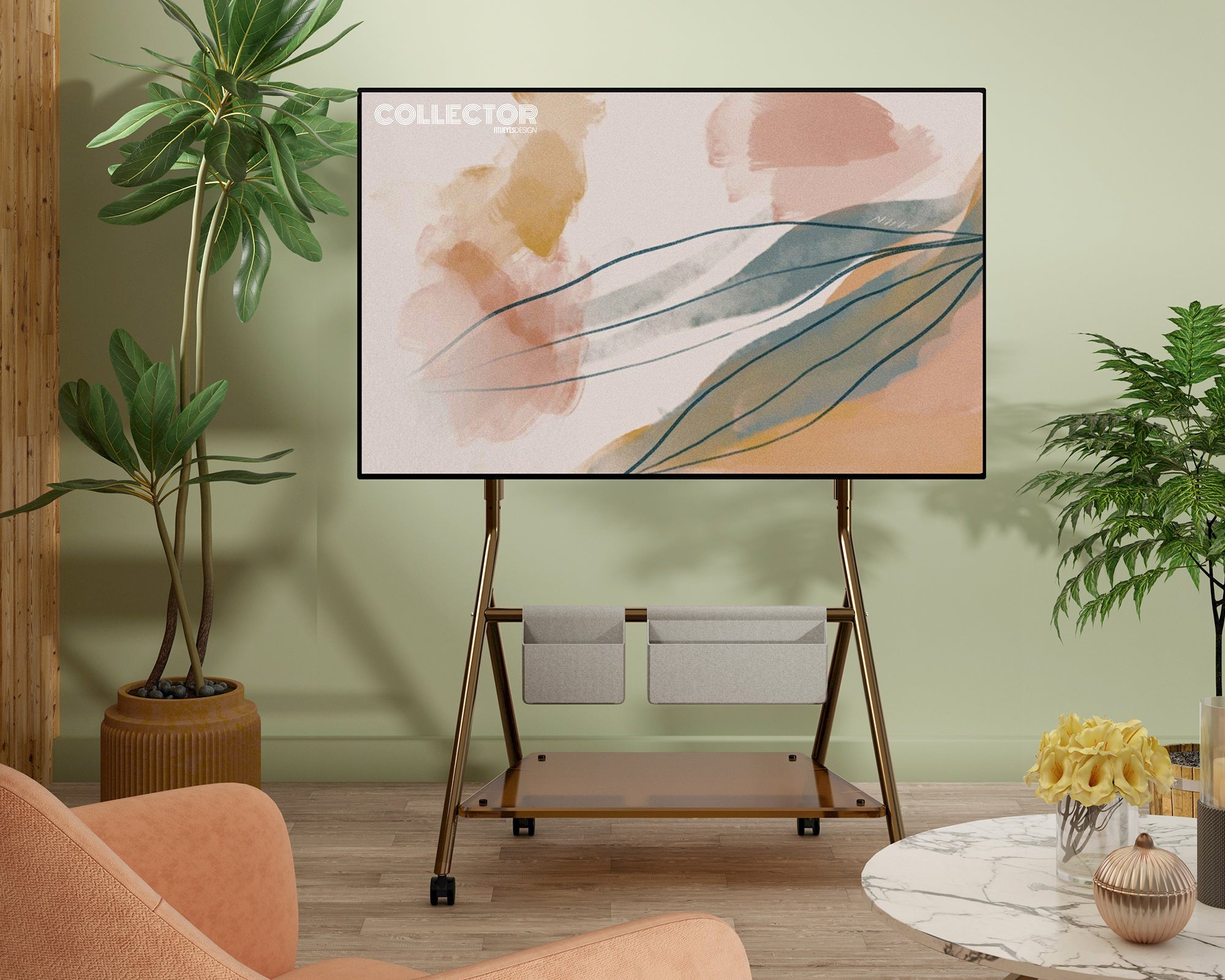 Collector TC78 Support TV à Roulettes