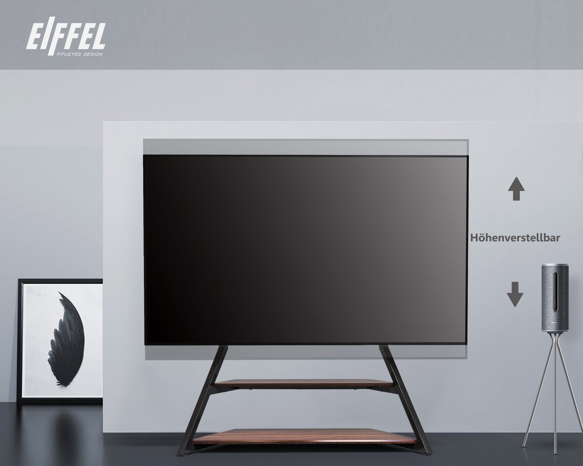 Höhenverstellbarer ständer für tv