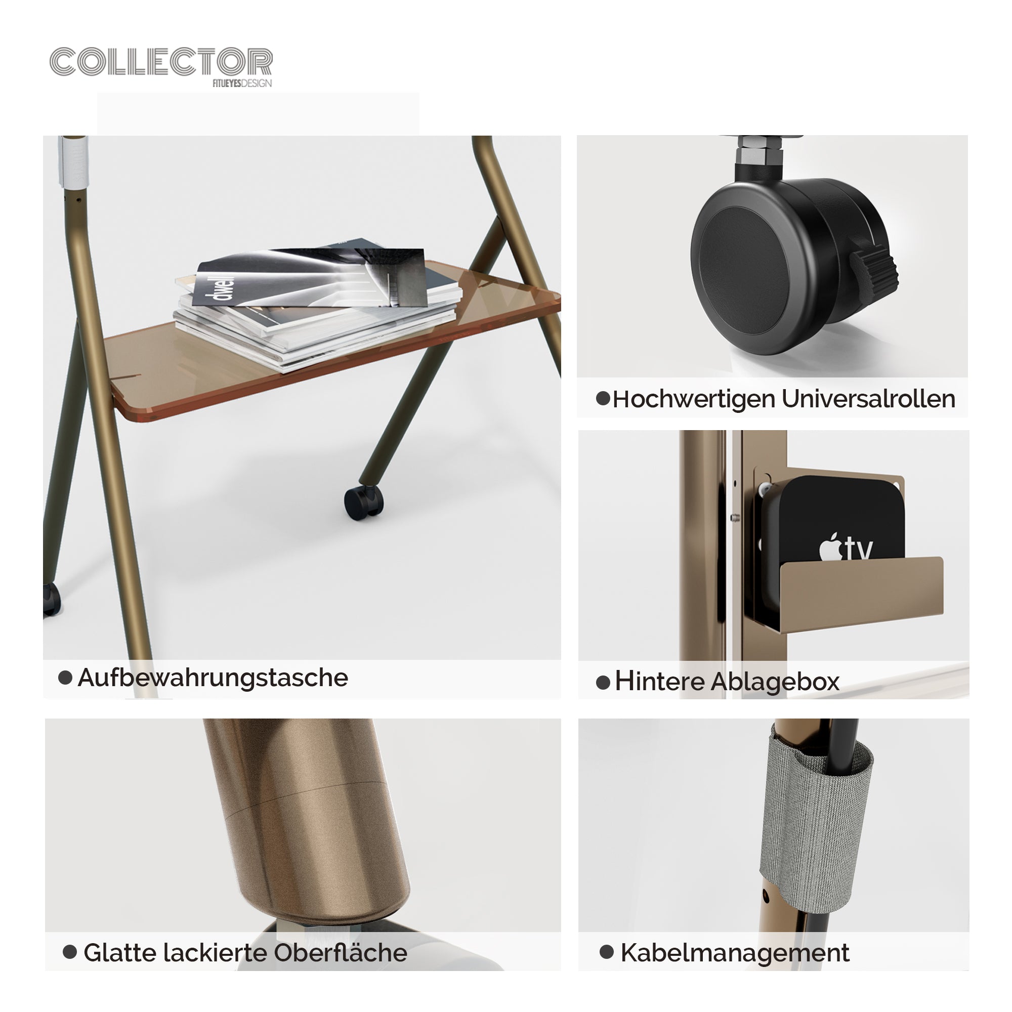 Collector TC78 TV-standaard met wielen