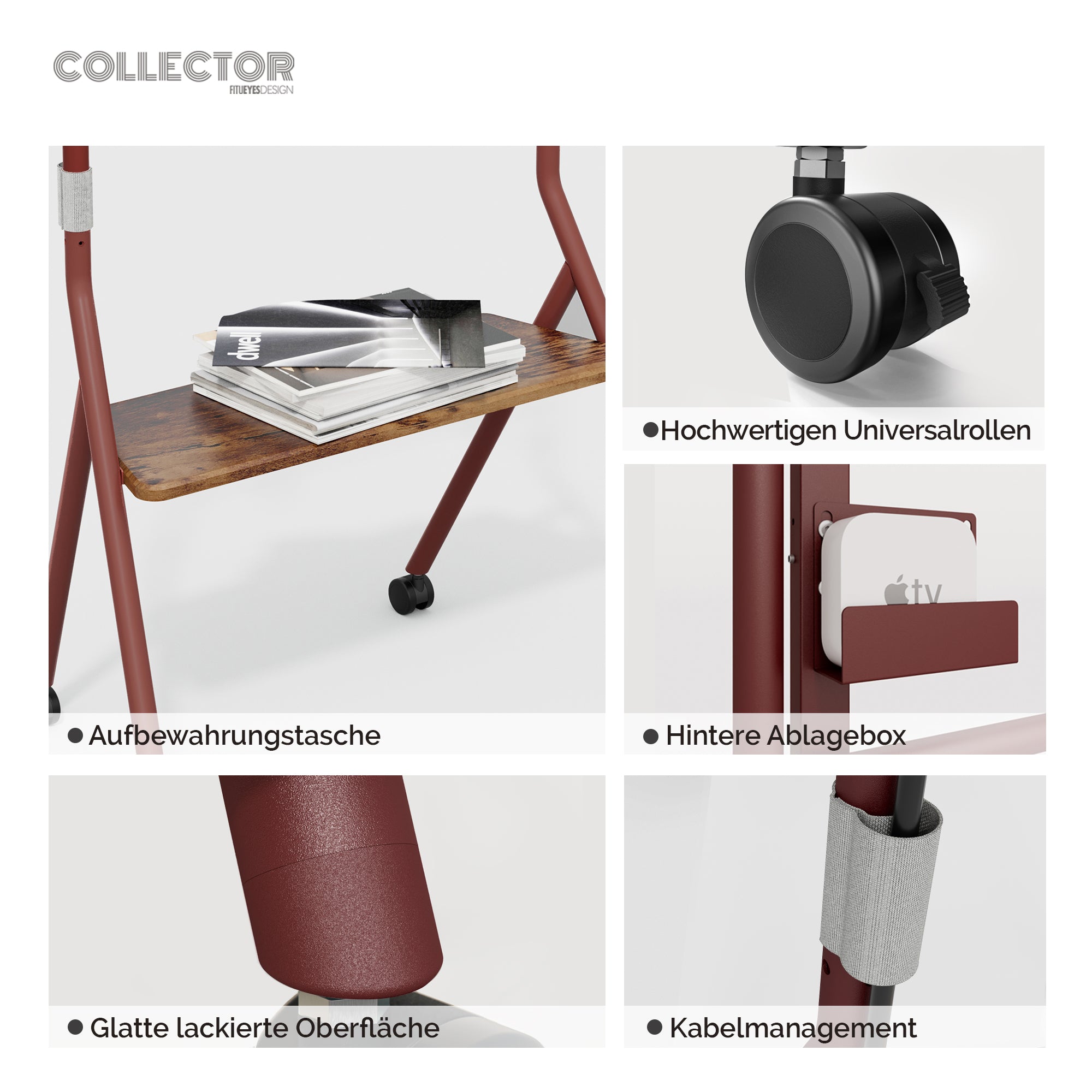 Collector TC78 TV-standaard met wielen