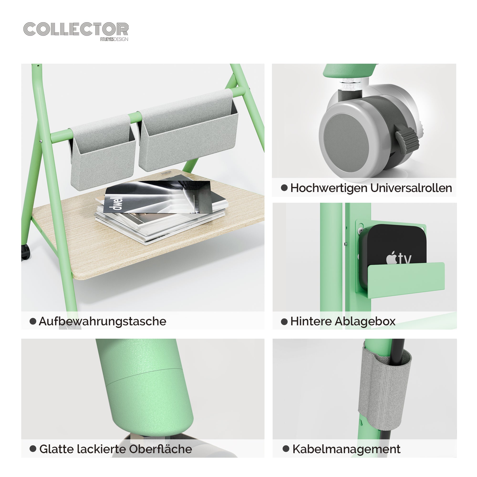 Collector TC78 Support TV à Roulettes