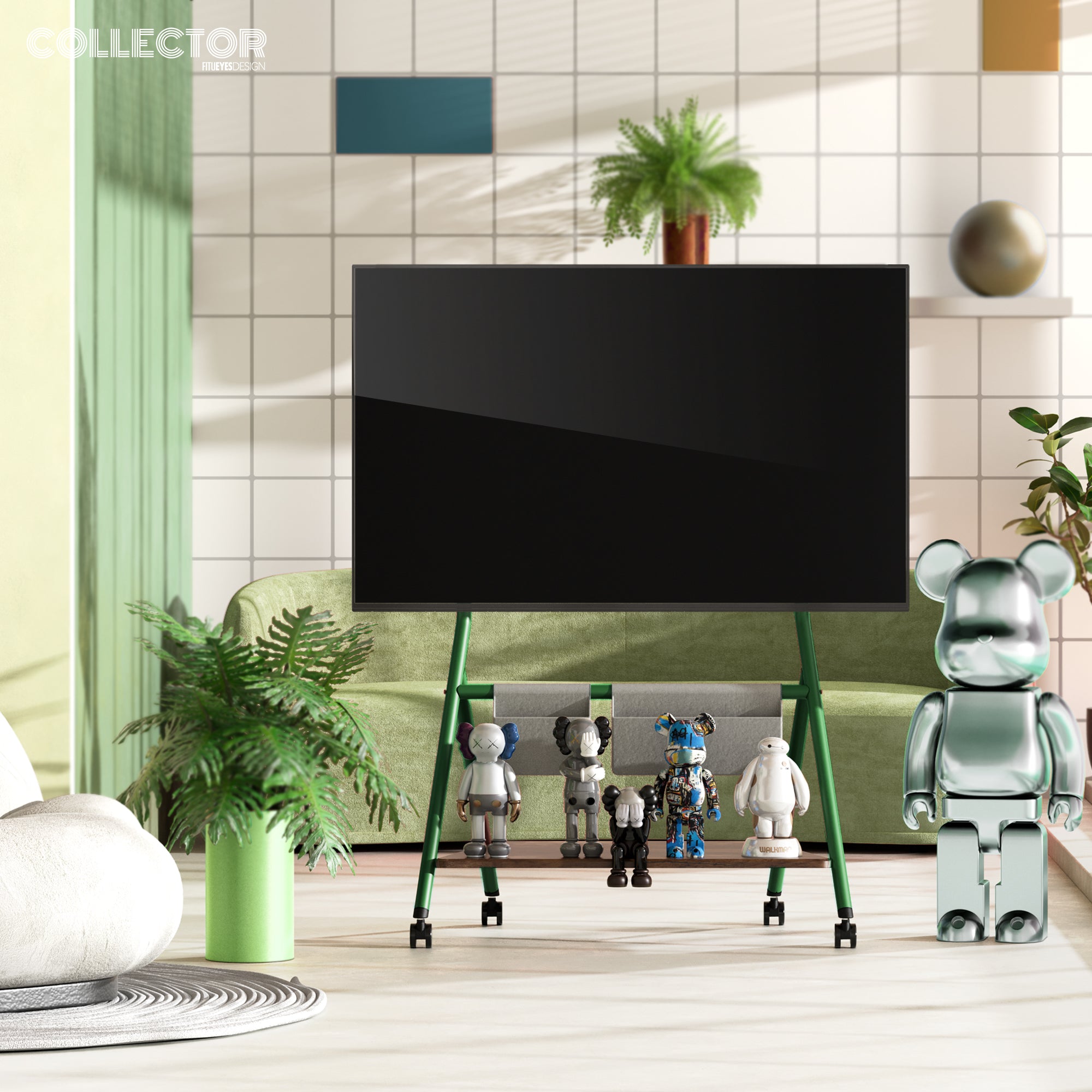 Collector TC78 Supporto tv da terra con ruote