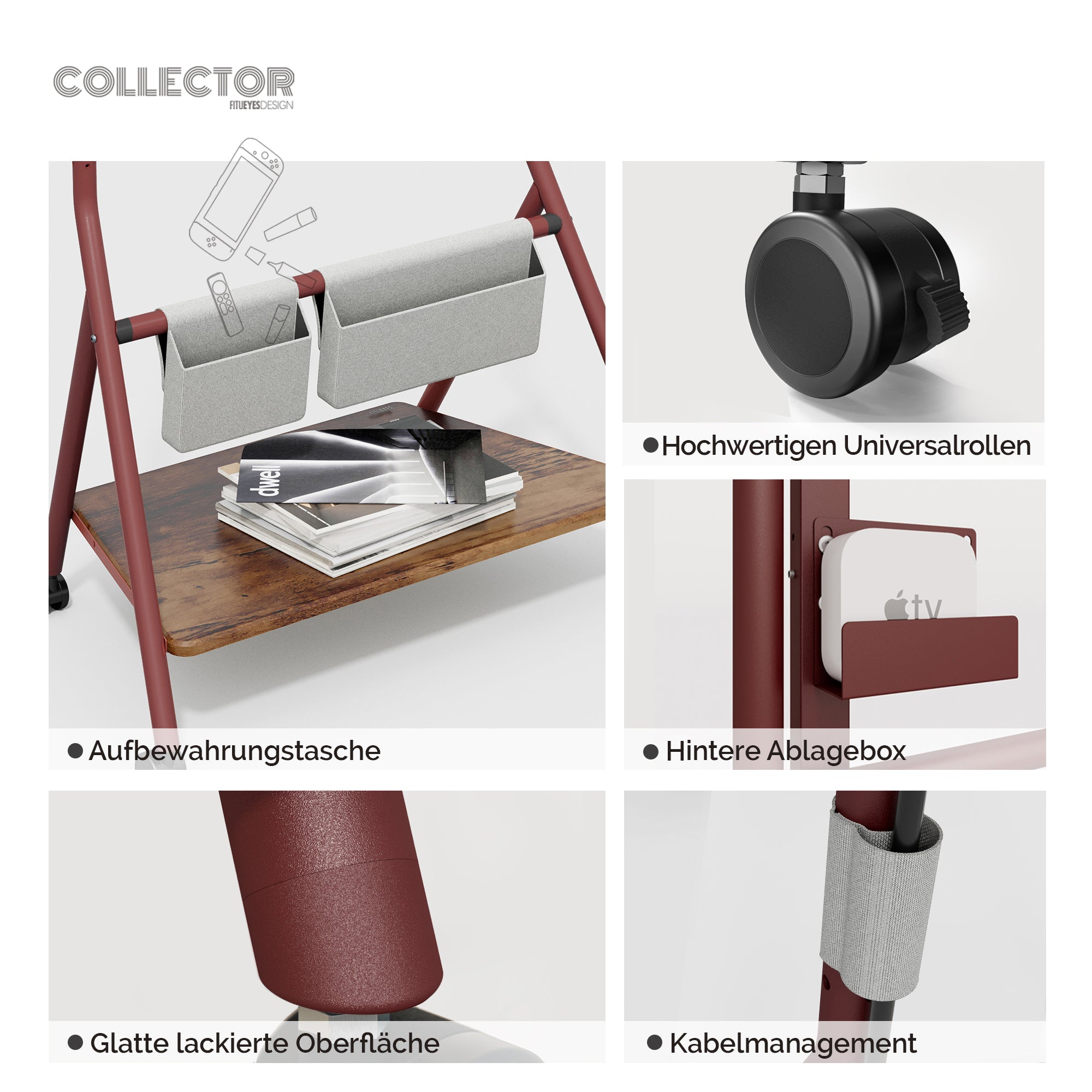 Collector TC78 Supporto tv da terra con ruote