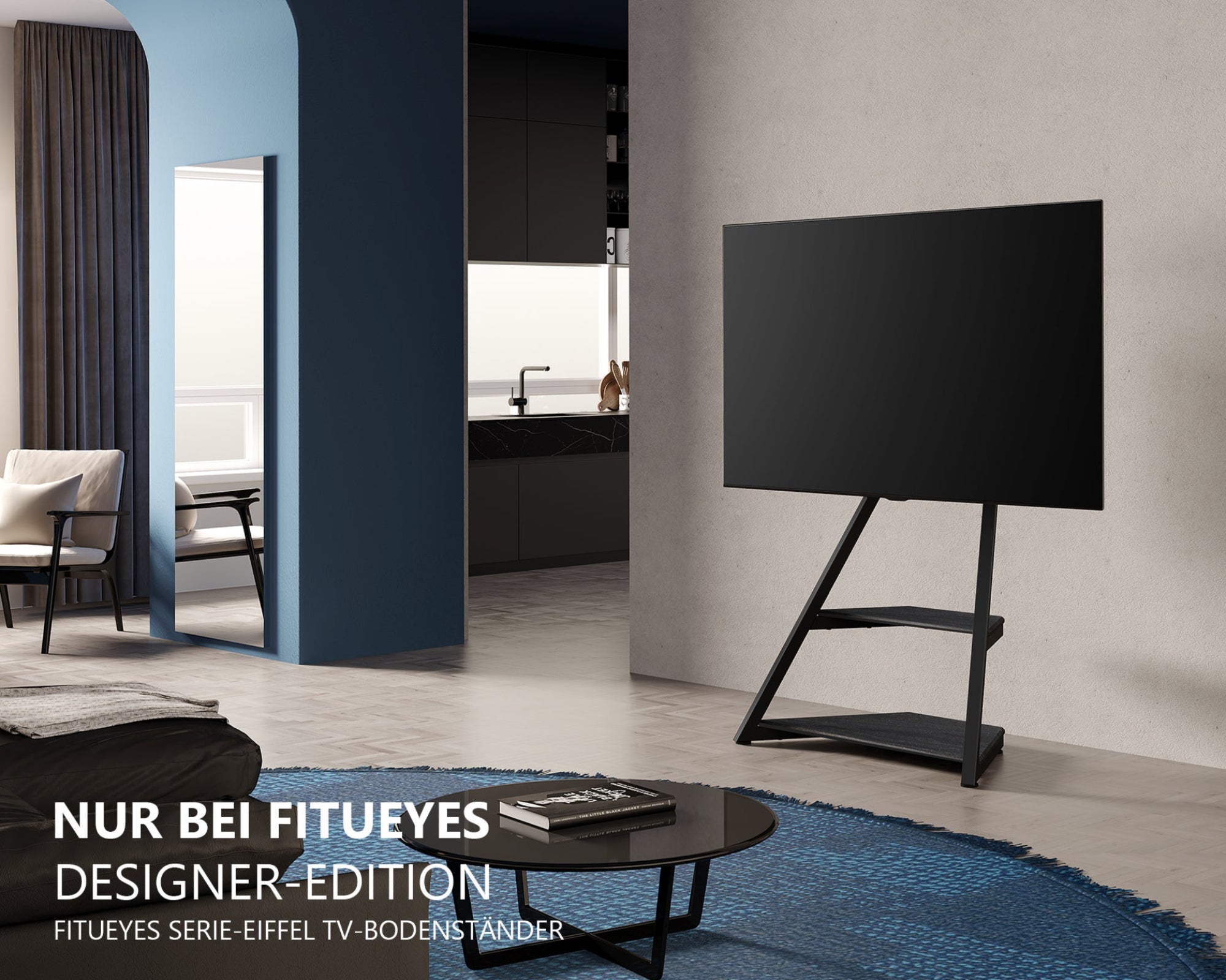 fitueyes design TV Stand mit Ablagen