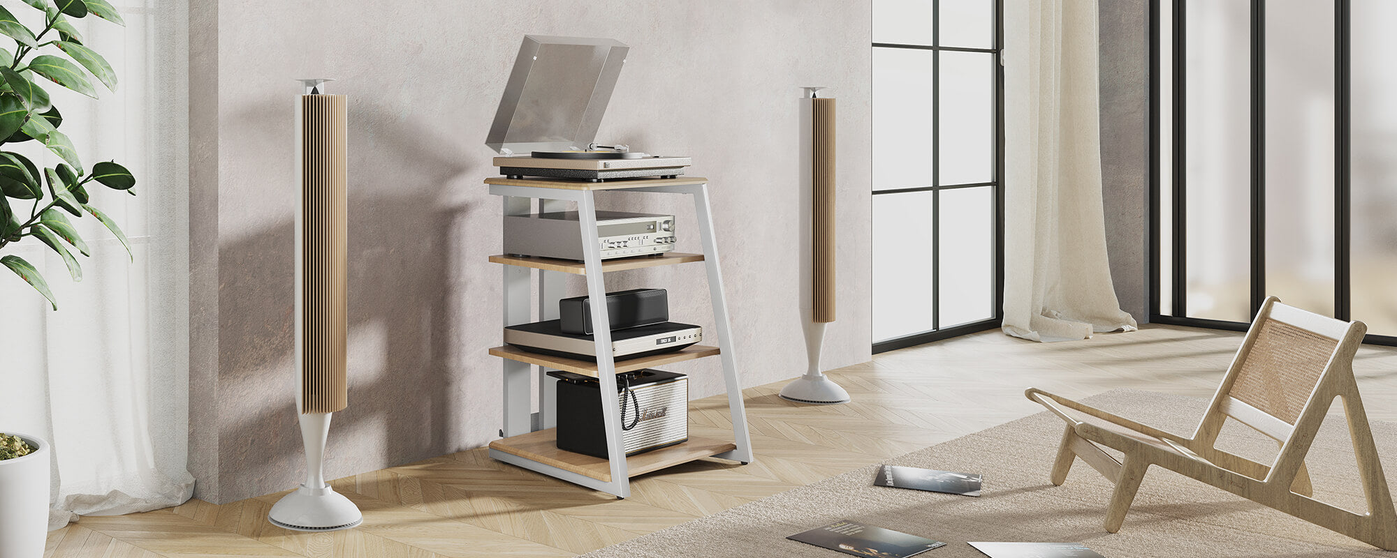HIFI Rack-Natur-Eiffel Serie