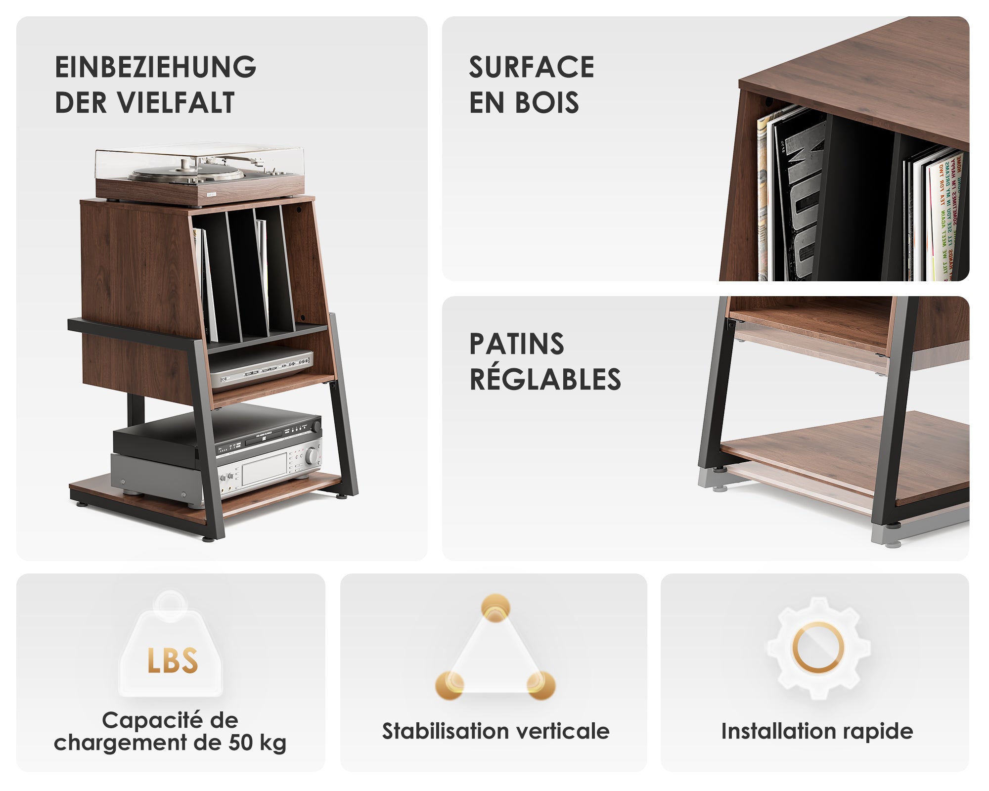 EIFFEL ™ Mueble para tocadiscos