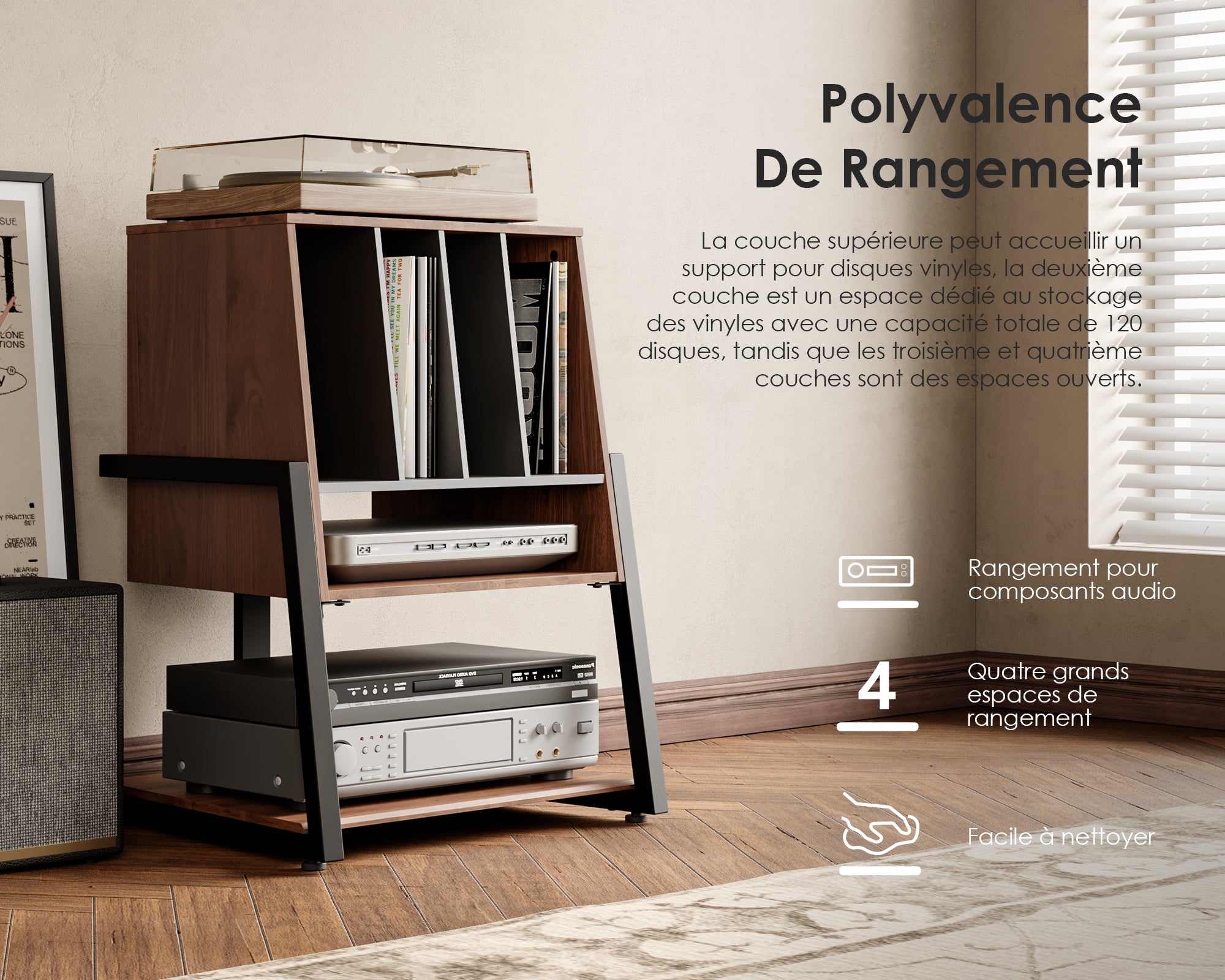 EIFFEL ™  Meuble pour platine vinyle