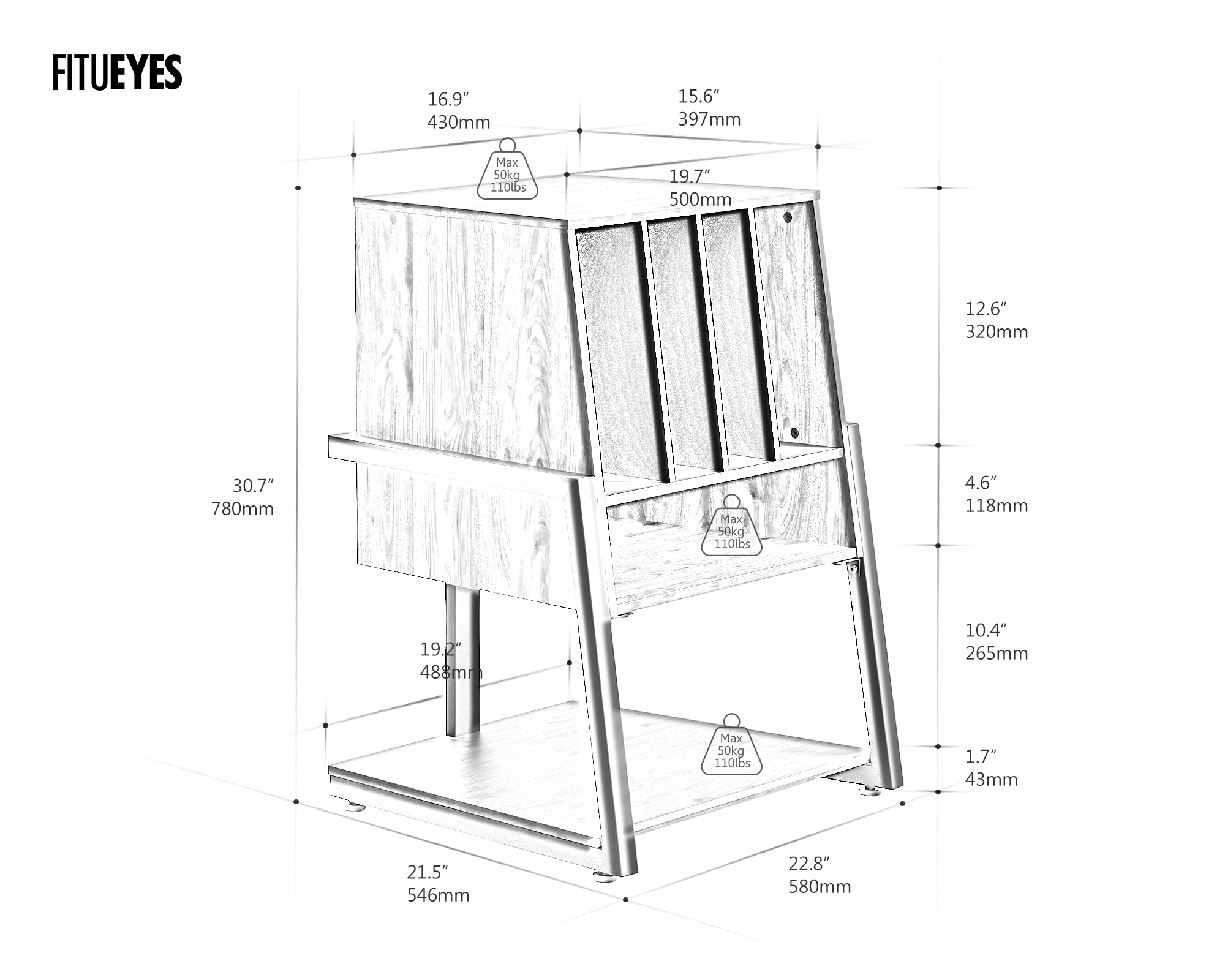 EIFFEL ™ Mueble para tocadiscos