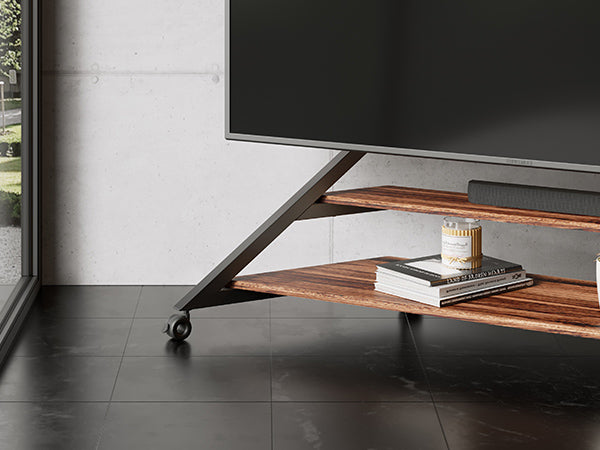 Massivholz-Ablage des TV-Ständers – perfekt für Receiver, Soundbar oder Dekoration