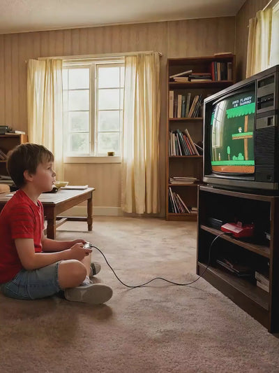 TV Ständer mit Rollen im Wohnzimmer-Gaming-Bereich